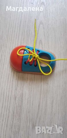 Дървена обувка с връзки за завързване, снимка 6 - Образователни игри - 41911082