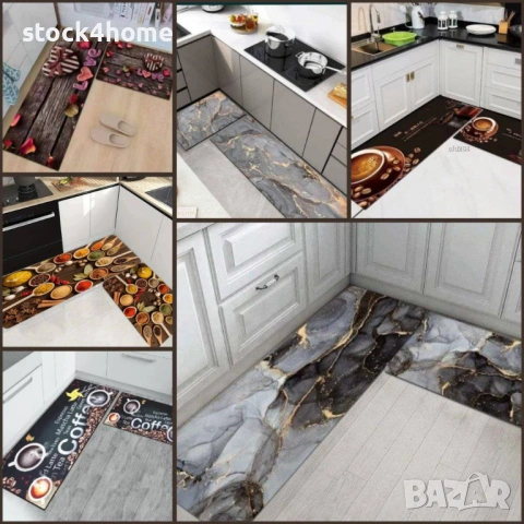 Водоустойчиви постелки Абстракт, комплект 2 бр за кухня или баня, снимка 9 - Аксесоари за кухня - 53702091