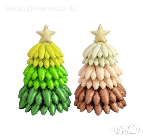 Коледни балони 7 части 3D Коледни елхи – Перфектната декорация за празнично парти