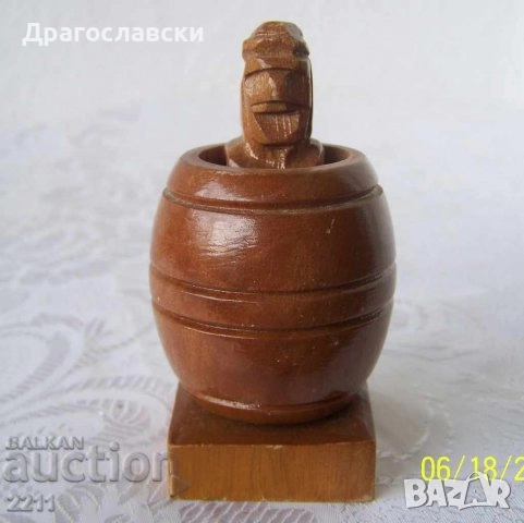 еротика - гол мъж в буре, дървена играчка за възрастни, дърворезба, фигура, жена, керамика, пепелник, снимка 12 - Статуетки - 28883797