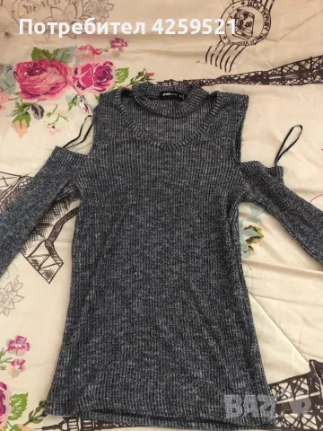 Дамска блуза с падащи ръкави, снимка 2 - Блузи с дълъг ръкав и пуловери - 49663615