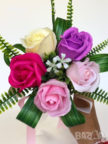 Букет от ароматни сапунени рози, снимка 9 - Подаръци за жени - 41972415