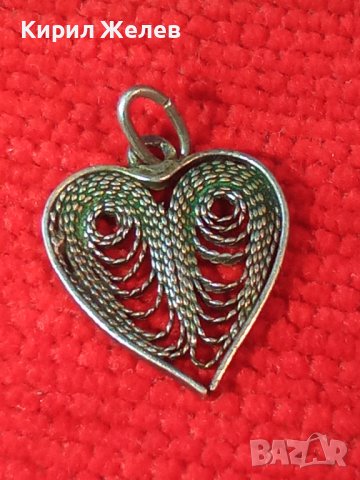 СТАРИННО СРЕБЪРНО ФИЛИГРАННО СЪРЧИЦЕ МАЙСТОРСКА РЪЧНА ИЗРАБОТКА 36132