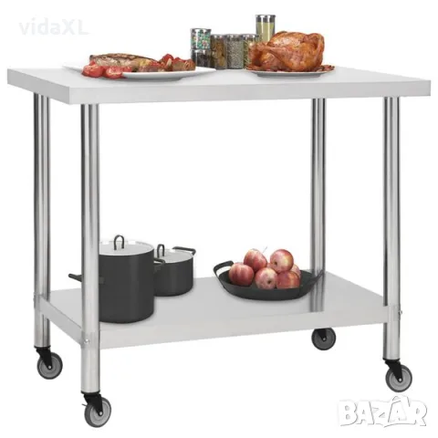 vidaXL Кухненска работна маса с колелца 80x60x85 см(SKU: 51636), снимка 2 - Други - 56005936