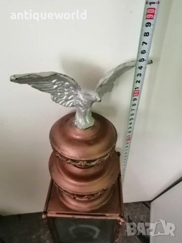 Голям Стар КАРЕТЕН Фенер за Файтон , Каляска , снимка 7 - Антикварни и старинни предмети - 41961838