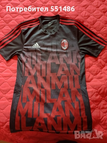 AC Milan Adidas pre match фланелка размер S