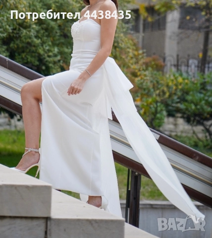 Елегантна бяла рокля за сватба / годеж, снимка 5 - Сватбени рокли - 52487683