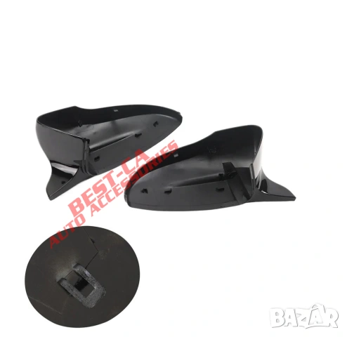 Капаци за огледала със щипки черен пиано лак Batman Style подходящи за Volkswagen Passat B7, CC, снимка 5 - Аксесоари и консумативи - 53017268