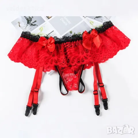 Прашки с отворено дъно с жартиери, снимка 6 - Бельо - 36251238