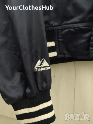 Majestic Athletic Vintage 90s Mickey Mantle MLB NY Yankees S size Бомбър тънко яке, снимка 7 - Якета - 52965839