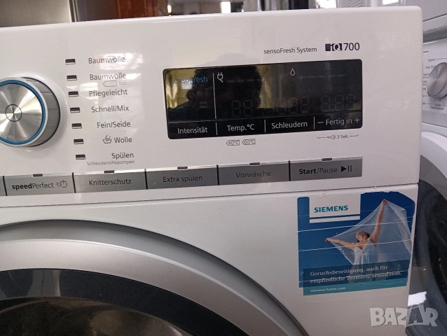 Като нова пералня Сименс Siemens IQ700 A+++ 9кг Made in Germany 2 години гаранция!, снимка 5 - Перални - 52730102
