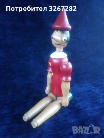 Палячо,Кукла,Пинокио,Дърво,Старинна, снимка 2 - Антикварни и старинни предмети - 50999264