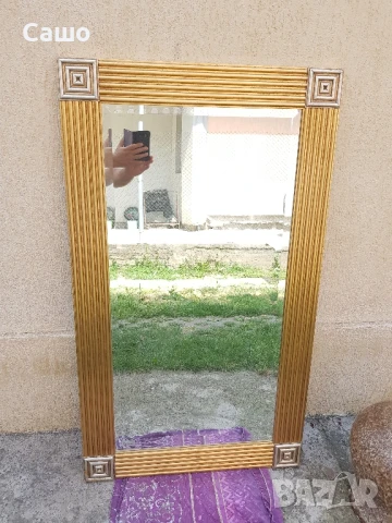 Огледало кристално позлатена рамка, снимка 8 - Антикварни и старинни предмети - 50668203