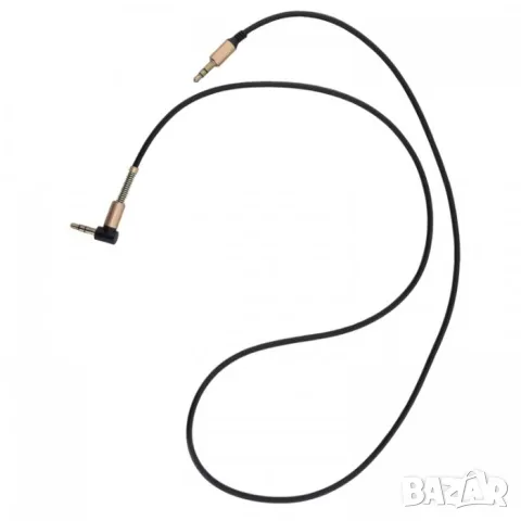 AUX кабел 1 m с 3.5 mm жакове и Г-образен конектор, снимка 2 - Аксесоари и консумативи - 55865673