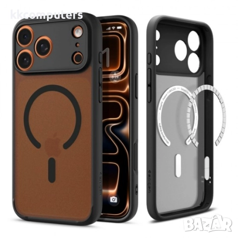 Оригинален кейс Spigen Ultra Hybrid Magsafe, За iPhone 17 Pro (6.3), Черен и Протектор, снимка 2 - Резервни части за телефони - 51922806