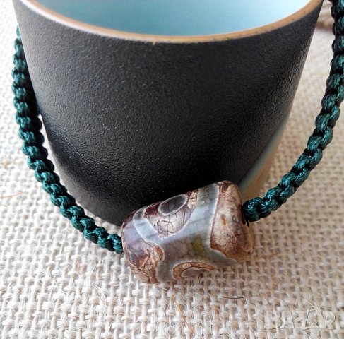 Унисекс плетена гривна с Дзи мънисто — талисман за просперитет, снимка 7 - Гривни - 40493608