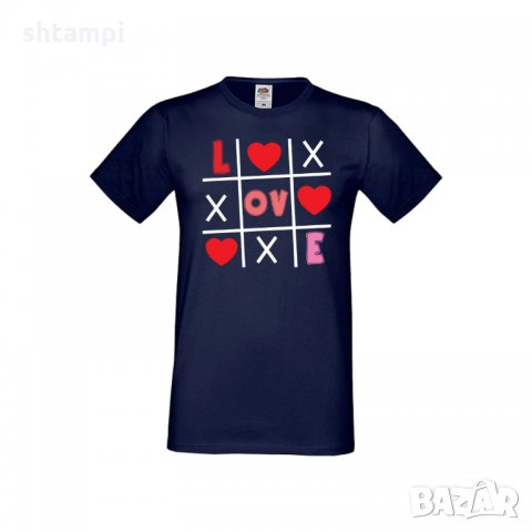 Мъжка тениска Свети Валентин Tic Tac Toe Love 1, снимка 7 - Тениски - 35716069