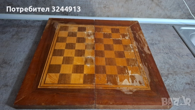 Стара дървена табла за игра , снимка 8 - Шах и табла - 52850307