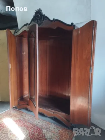 Виенски трикрилен гардероб, снимка 2 - Гардероби - 48541216