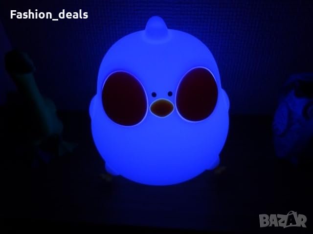 Нова Бебешка нощна светлина с промяна на 7 LED цвята/Силиконова лампа бебе, снимка 9 - Други - 41661941