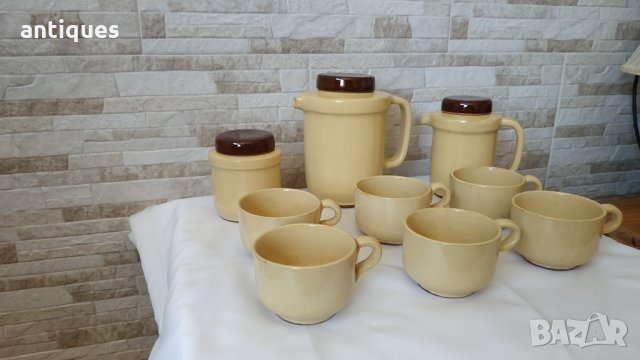 Чисто нов керамичен сервиз за сок, чай, и др. - СОЦ производство - 9 части, снимка 4 - Сервизи - 34146172