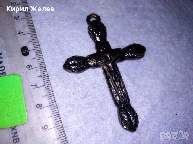 МЕТАЛНО НЕОГОТИЧЕСКО НАГРЪДНО АРТ РАЗПЯТИЕ КРЪСТ ЛАКИРАНО НЕ го ЛОВИ МАГНИТ 28484, снимка 6 - Колиета, медальони, синджири - 41389424