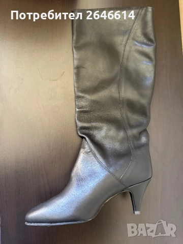 Ботуши от естествена кожа с малък ток, снимка 2 - Дамски ботуши - 52528562