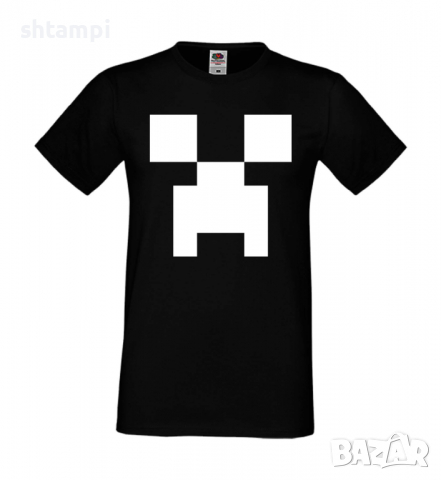 Мъжка тениска Creeper Face 1,майнкрафт Minecraft,Игра,Забавление,подарък,Изненада,Рожден Ден., снимка 4 - Тениски - 36466954