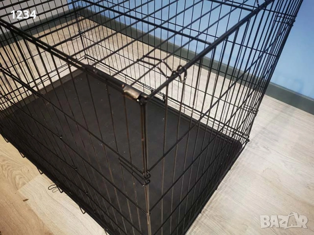 121x74x82cм XXL голяма метална сгъваема клетка за куче за транспорт или стационар, снимка 3 - За кучета - 53298876