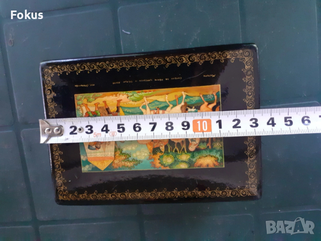 Руска лакова кутия рисувана сцена от приказка, снимка 6 - Антикварни и старинни предмети - 53416840