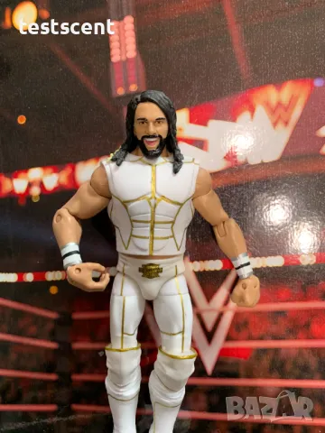 Екшън фигура WWE Seth Rollins Сет Ролинс Mattel Elite figure играчка All White, снимка 12 - Колекции - 49511552