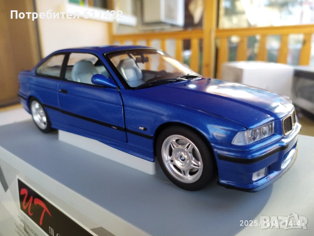 1:18 Метален модел на BMW M3 Coupé /Е36/ -  UT Мodels, снимка 4 - Колекции - 52708833