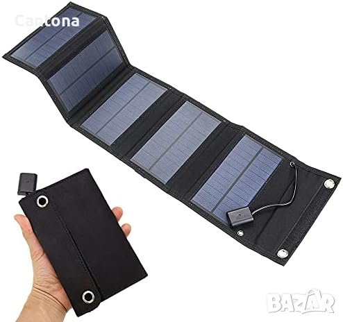 Foldable Solar Panel 15 W, сгъваем соларен панел, зареждащ вашето устройство директно от слънцето, 2, снимка 1 - Външни батерии - 41456974