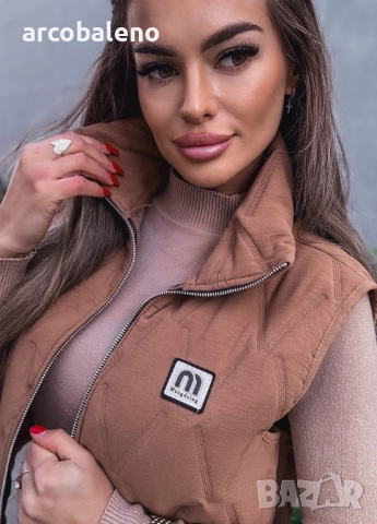 Дамско ватирано яке без ръкави с цип, 2цвята , снимка 17 - Якета - 52156139