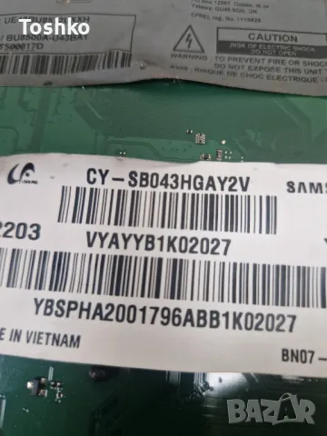 SAMSUNG UE43BU8572U MAIN BOARD BN41-02990A BN94-17381Z POWER BOARD BN44-01109C PANEL CY-SB043HGAY2V, снимка 4 - Части и Платки - 50391810
