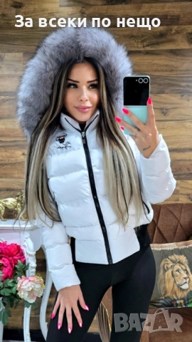 Karl Lagerfeld Дамско Зимно Яке С Естествен Пух На Качулката Карл Лагерфелд - 2 Цвята Код W.S.O.30, снимка 4 - Якета - 52595068