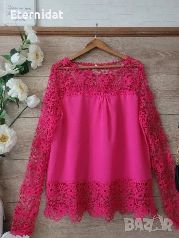 Розова официална блуза , снимка 6 - Блузи с дълъг ръкав и пуловери - 51518461