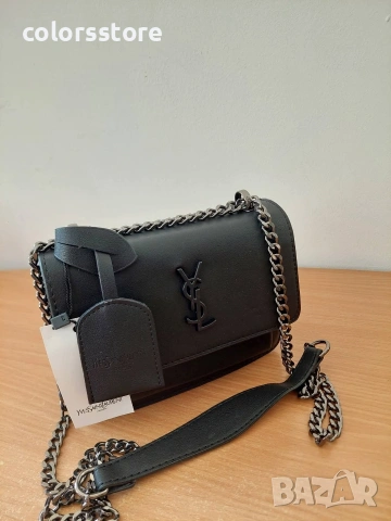 Черна луксозна чанта YSL/SG-E37, снимка 4 - Чанти - 42900765