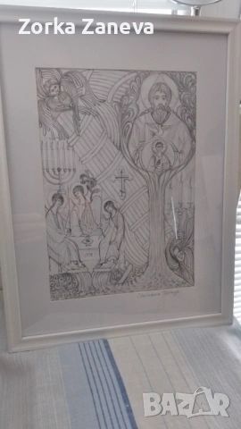 Графична рисунка,в рамка,авторска., снимка 4 - Картини - 53222198