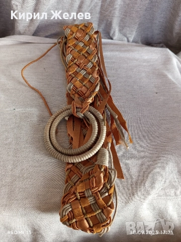 Ръчно изработен колан изплетен от ленти и въжета АРТ перфектен много красив 33087