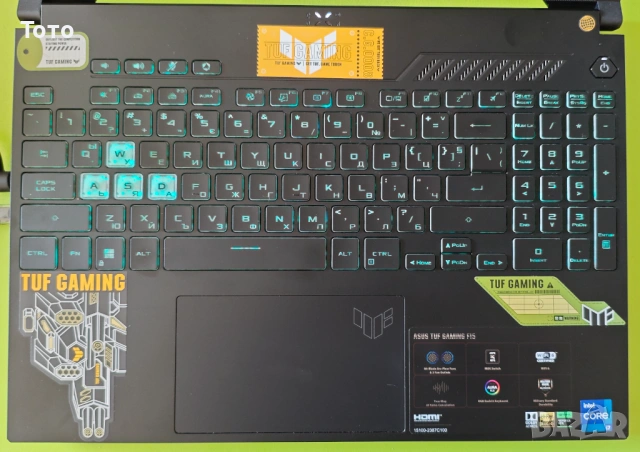 Продавам геймърски лаптоп ASUS TUF Gaming F15 FX507ZC4 - като НОВ, снимка 4 - Лаптопи за игри - 53735809