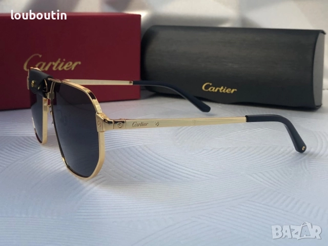 Cartier Мъжки слънчеви очила с кожа 3 цвята, снимка 18 - Слънчеви и диоптрични очила - 51749710