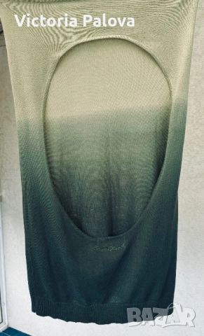 Италиански дизайнерски топ SILVIAN HEACH омбре и изрязан гръб , снимка 9 - Корсети, бюстиета, топове - 51768865