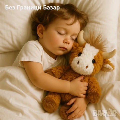 Нова Плюшена Highland крава 13.5" / 34.3 см гушкаща играчка за деца, снимка 4 - Плюшени играчки - 53535092