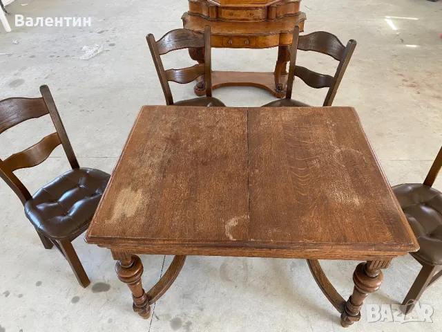 Антична дървена маса, снимка 7 - Маси - 50151581