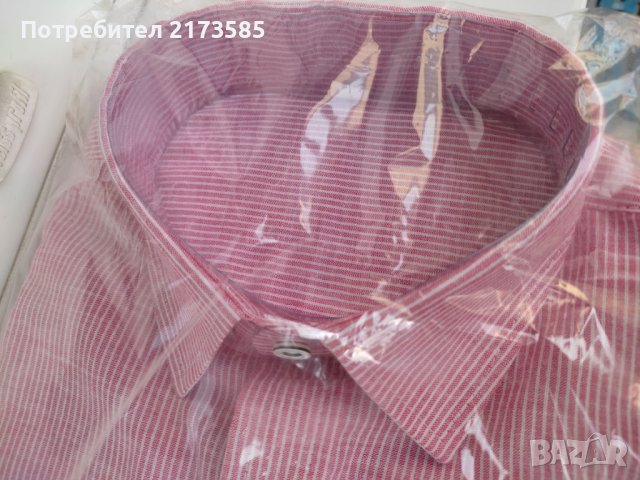 Продавам мъжка памучена лятна риза с къси ракави, снимка 3 - Ризи - 41169988