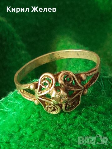 СТАРИНЕН СРЕБЪРЕН ПРЪСТЕН СРЕБРО 925 ФИЛИГРАННА МАЙСТОРСКА РАБОТА с ФАСЕТИРАН ЦИРКОН 25960, снимка 12 - Антикварни и старинни предмети - 35950883