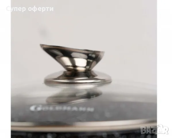 Комплект тенджери Goldmann -2.3\4.5\6.5\2.3L., Лят алуминий, Мраморно покр.,  отвътре/отвън, снимка 3 - Съдове за готвене - 48506214