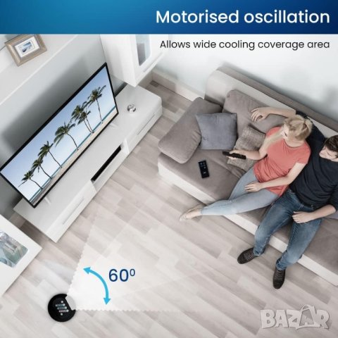 Вентилатор Ansio 1125 45W Колонен вентилатор 3 степени Дистанционно управление Таймер, снимка 6 - Вентилатори - 42141267