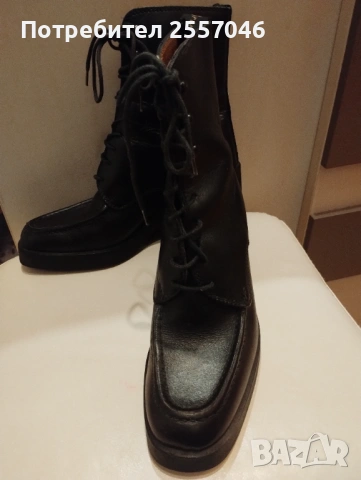 Боти тип кубинки естествена кожа 35 номер , снимка 3 - Дамски боти - 53667462